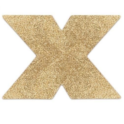 BIJOUX - INDISCRETS FLASH CROSS GOLD NIPPLE COVERS - Kink&Play