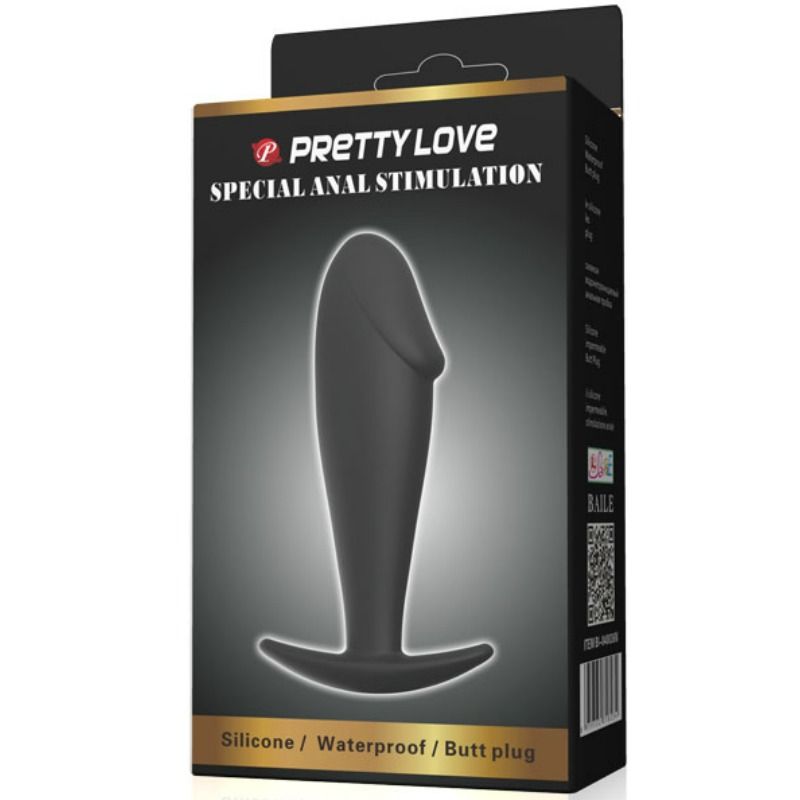 PRETTY LOVE – ANALPLUGG SILIKON PENISFORM SVART