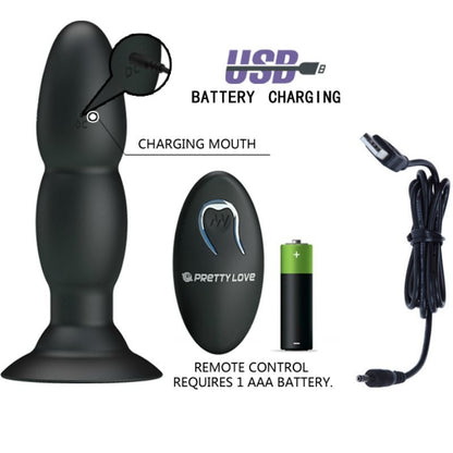 PRETTY LOVE - PLUGG-VIBRATOR OCH ROTATION MED FJÄRRKONTROLL