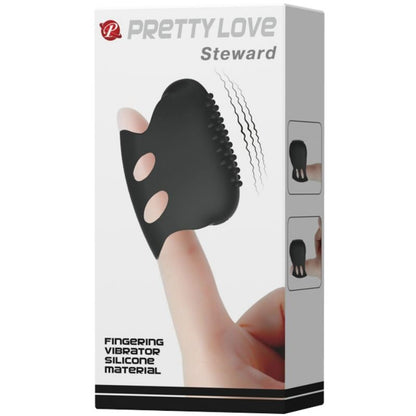PRETTY LOVE - FLIRTATION STEWARD SVART VIBRERANDE FINGERBORG