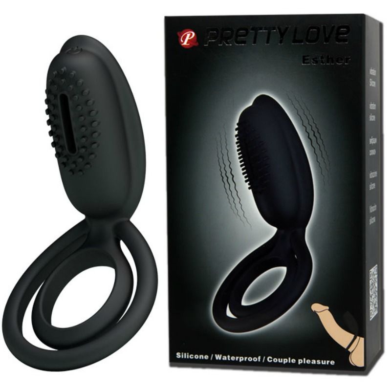 PRETTY LOVE - ESTHER VIBRATING RING WITH STIMULATOR - Kink&Play