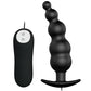 PRETTY LOVE - ANAL PLUG SILICONE EXTRA STIMULATION AND 12 VIBRATION MODES BLACK REMOTE CONTROL