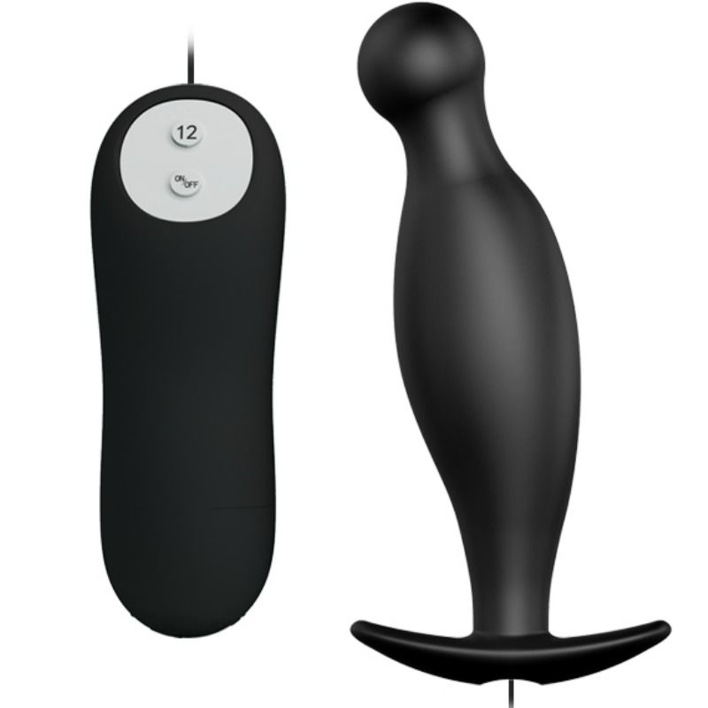 PRETTY LOVE - ANALPLUGG I SILIKON 12 VIBRATIONSLÄGEN SVART