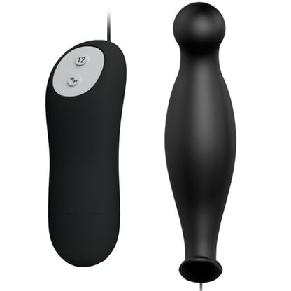 PRETTY LOVE - ANALPLUGG I SILIKON 12 VIBRATIONSLÄGEN SVART