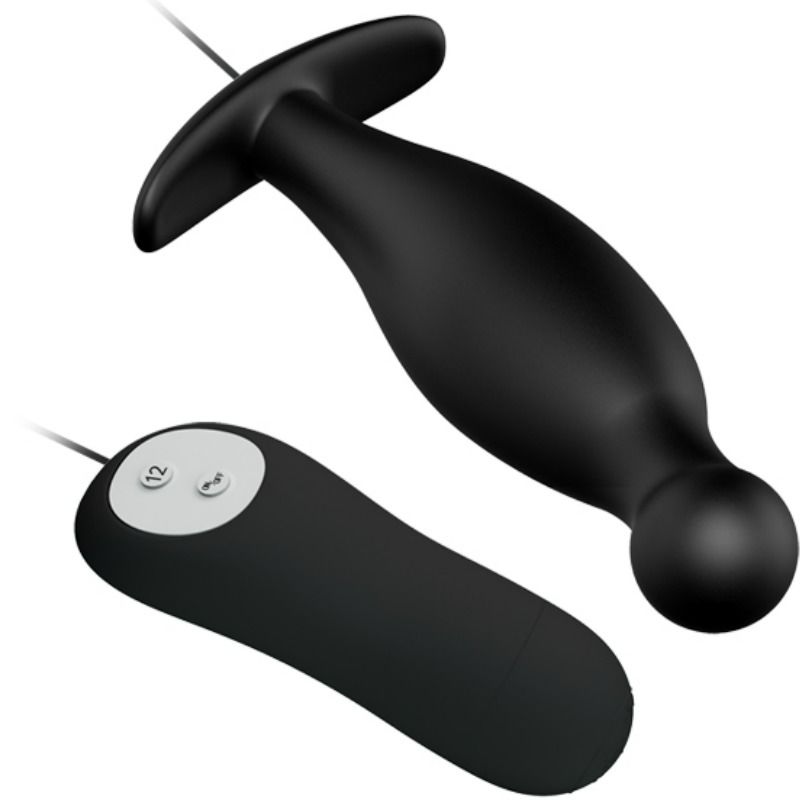 PRETTY LOVE - ANALPLUGG I SILIKON 12 VIBRATIONSLÄGEN SVART
