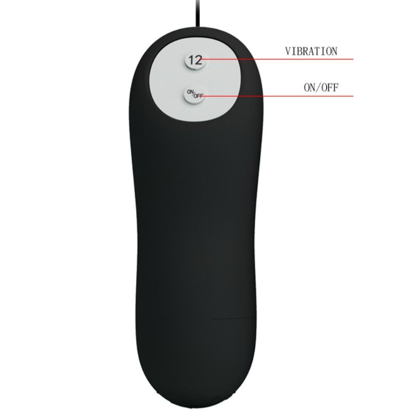 PRETTY LOVE - ANALPLUGG I SILIKON 12 VIBRATIONSLÄGEN SVART