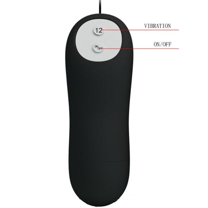 PRETTY LOVE - ANALPLUGG I SILIKON 12 VIBRATIONSLÄGEN SVART