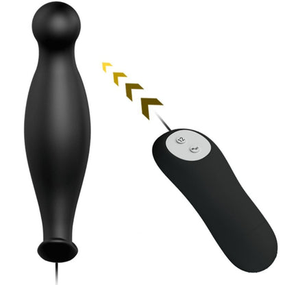 PRETTY LOVE - ANALPLUGG I SILIKON 12 VIBRATIONSLÄGEN SVART