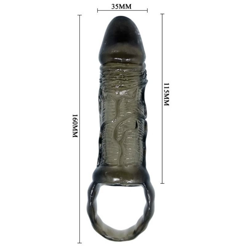 BAILE - PENIS EXTENSION SHEATH WITH STRAP FOR TESTICLES 11.5 CM - Kink&Play
