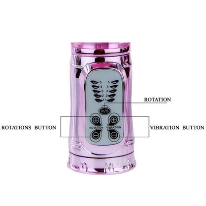 BAILE - RECHARGEABLE VIBRATOR WITH ROTATION AND THROBBING BUTTERF STIMULATOR - Kink&Play