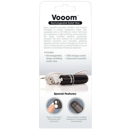 SCREAMING O - RECHARGEABLE VIBRATING BULLET VOOOM BLACK - Kink&Play