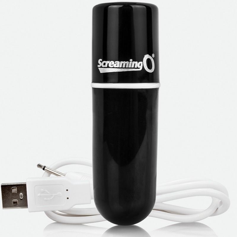 SCREAMING O - RECHARGEABLE VIBRATING BULLET VOOOM BLACK - Kink&Play