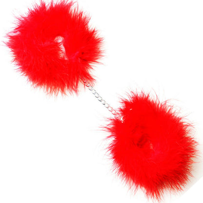SECRETPLAY - RED MARABOU HANDCUFFS - Kink&Play