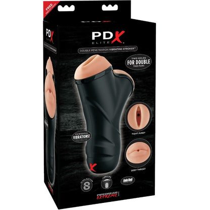 PDX ELITE - DOUBLE PENETRATION VIBRATING STROKER - Kink&Play