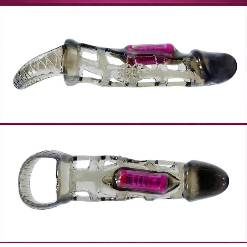 BAILE - PENIS EXTENSION SLEEVE WITH VIBRATION AND STRAP 13.5 CM - Kink&Play