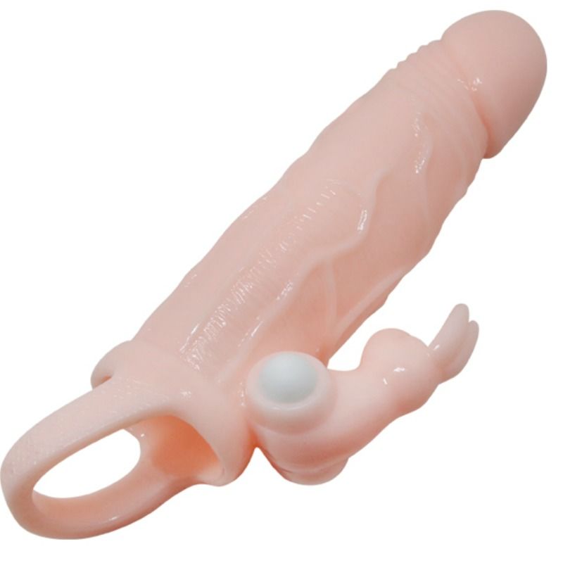 BAILE - BRAVE MAN PENIS COVER WITH RABBIT AND DOUBLE ENGINE FLESH 16.5 CM - Kink&Play