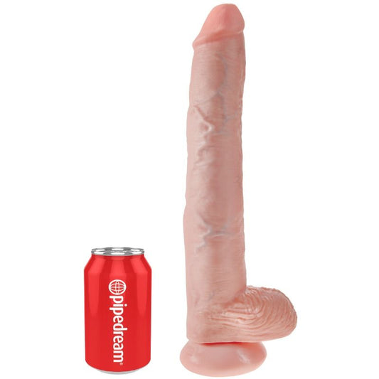KING COCK - DILDO MED KULOR 35,6 CM HUDFÄRGAD