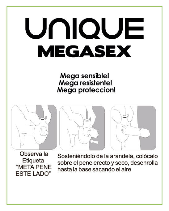 UNIQ - MEGASEX LATEX FREE SENSITIVE CONDOMS 3 UNITS - Kink&Play