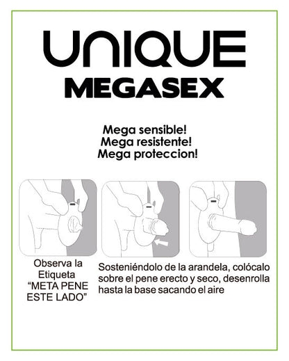 UNIQ - MEGASEX LATEX FREE SENSITIVE CONDOMS 3 UNITS - Kink&Play