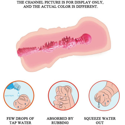 CRAZY BULL - WATER SKIN VAGINA MASTURBADOR WITH VIBRATING BULLETS - Kink&Play