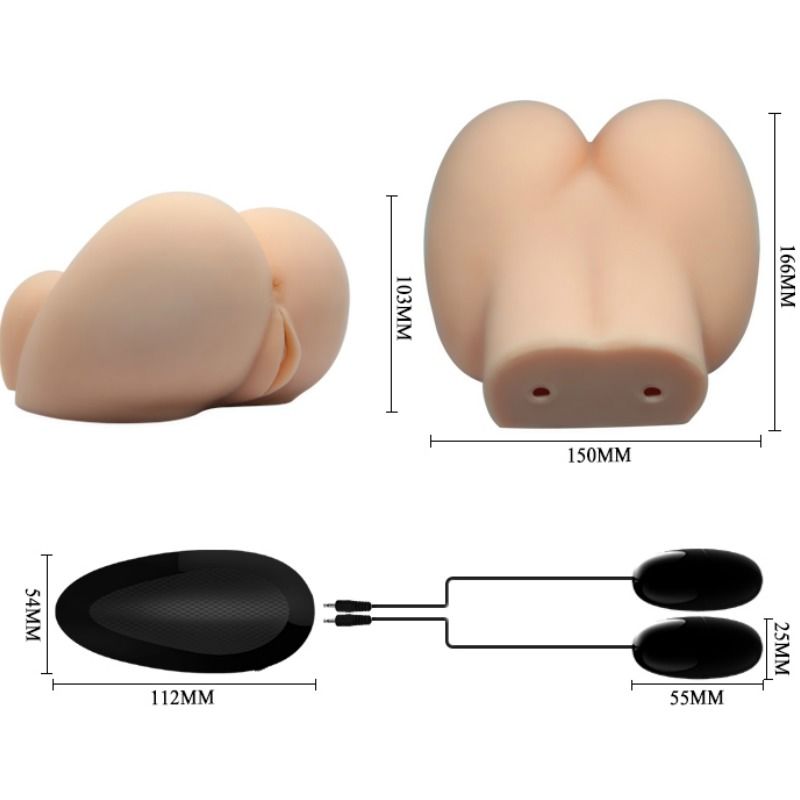CRAZY BULL - REALISTISK VAGINA OCH ANUS MED VIBRATIONSLÄGE 6