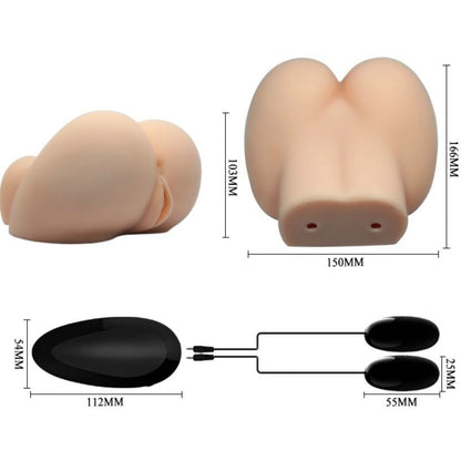 CRAZY BULL - REALISTISK VAGINA OCH ANUS MED VIBRATIONSLÄGE 6
