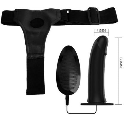 PRETTY LOVE - VITO STRAP-ON MED IHÅLIG DILDO OCH VIBRATION 17.3 CM