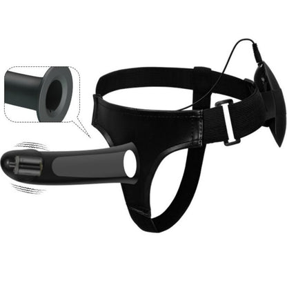 PRETTY LOVE - VITO STRAP-ON MED IHÅLIG DILDO OCH VIBRATION 17.3 CM