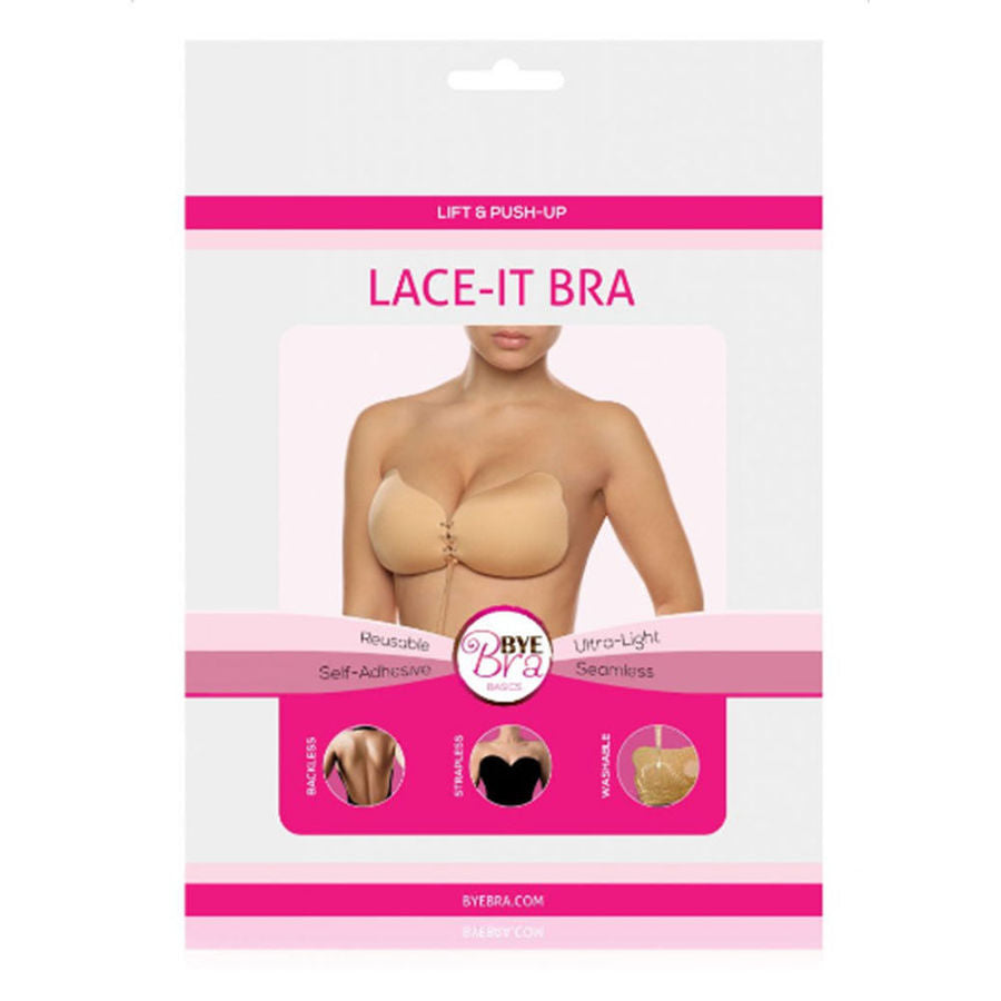 BYE-BRA - LACE-IT ENHANCEMENT PUSH-UP BEIGE CUP B - Kink&Play
