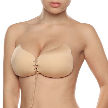 BYE-BRA - LACE-IT ENHANCEMENT PUSH-UP BEIGE CUP D - Kink&Play