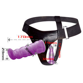 BAILE - LILAC FEMALE ANAL AND VAGINAL HARNESS GPOINT 17 CM - Kink&Play
