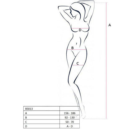 PASSION - WOMAN BS013 BLACK BODYSTOCKING ONE SIZE - Kink&Play
