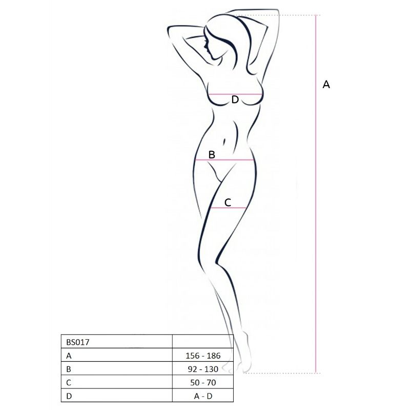 PASSION - WOMAN BS017 WHITE BODYSTOCKING ONE SIZE - Kink&Play