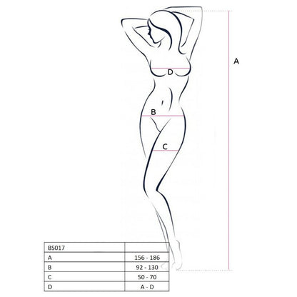 PASSION - WOMAN BS017 WHITE BODYSTOCKING ONE SIZE - Kink&Play