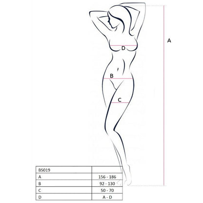PASSION - WOMAN BS019 BODYSTOCKING BLACK ONE SIZE - Kink&Play