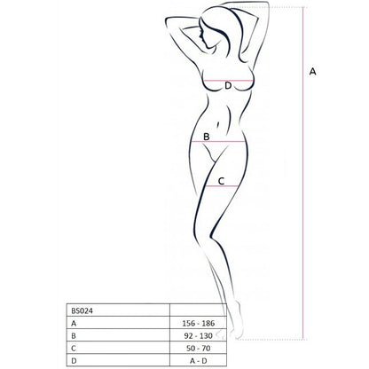 PASSION - WOMAN BS024 BODYSTOCKING BLACK ONE SIZE - Kink&Play