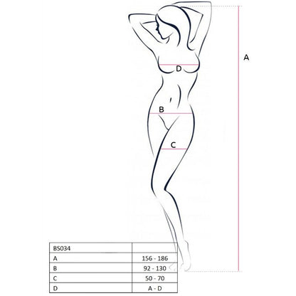 PASSION - WOMAN BS034 RED BODYSTOCKING ONE SIZE - Kink&Play