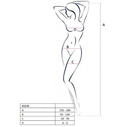 PASSION - WOMAN BS038 VIT BODYSTOCKING ONE SIZE
