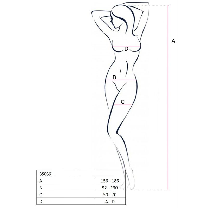 PASSION - WOMAN BS036 BODYSTOCKING BLACK ONE SIZE - Kink&Play