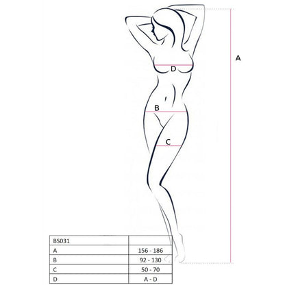 PASSION - WOMAN BS031 BODYSTOCKING BLACK ONE SIZE - Kink&Play