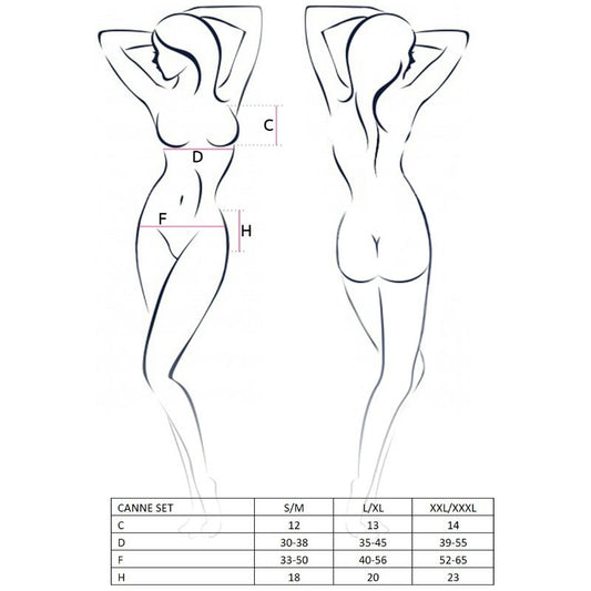 PASSION - KVINNLIGT KANNESET SVART STORLEK L/XL