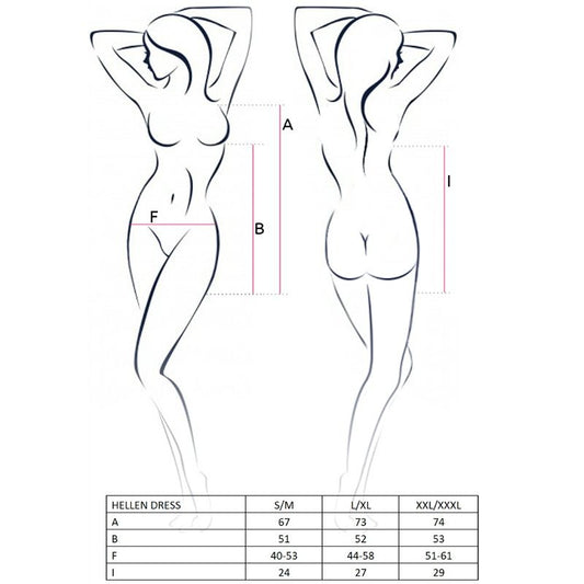 PASSION - WOMAN HELLEN DRESS AND THONG SIZE S/M