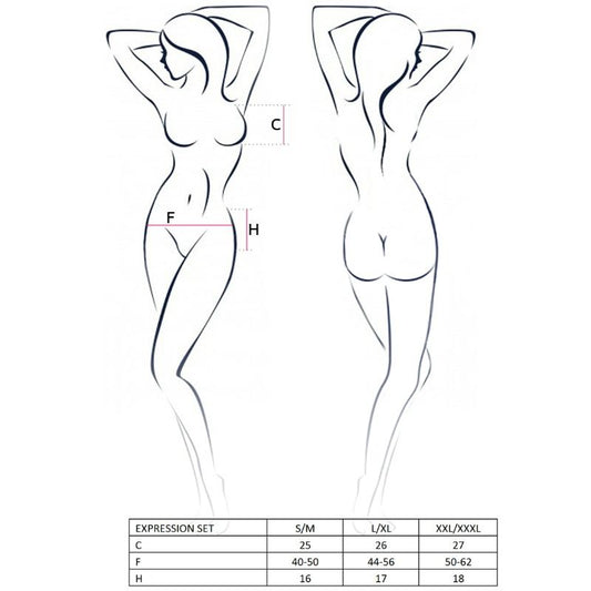 PASSION - KVINNOUTTRÄCK SET STORLEK S/M FETISH