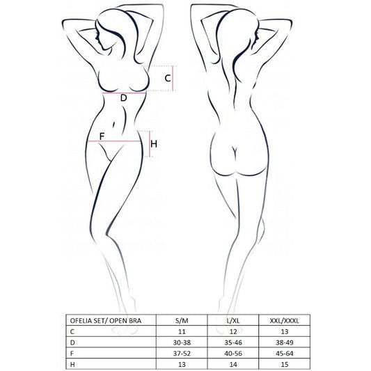 PASSION - KVINNA OFELIA SET STORLEK S/M