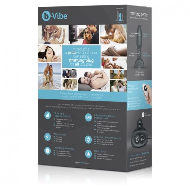 B-VIBE - RIMMING REMOTE CONTROL ANAL PLUG PETITE BLACK - Kink&Play