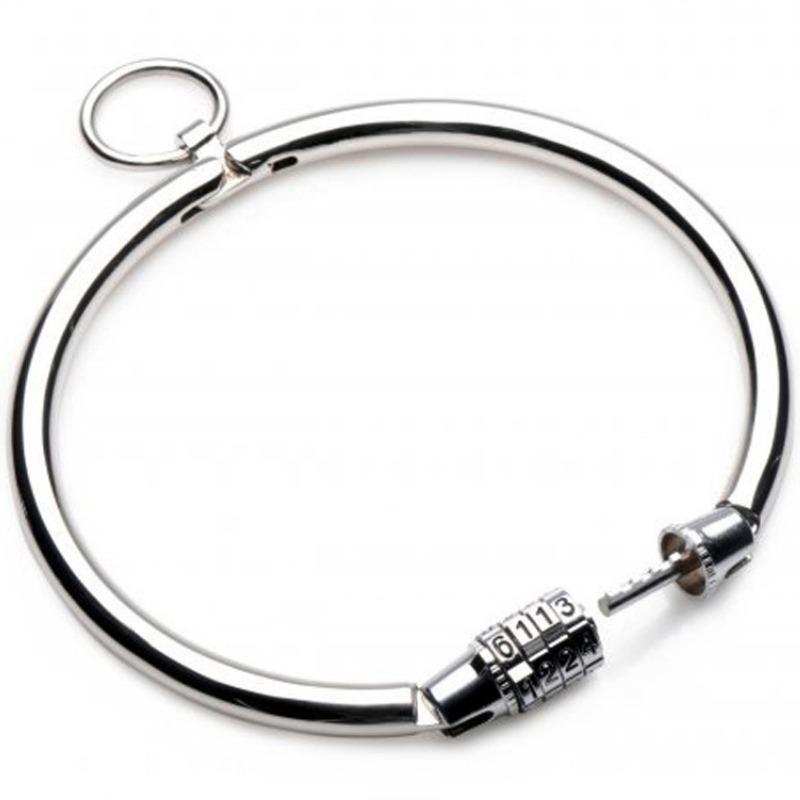 METAL HARD - METALLHALSBAND KOMBINATIONSLÅS 12 CM