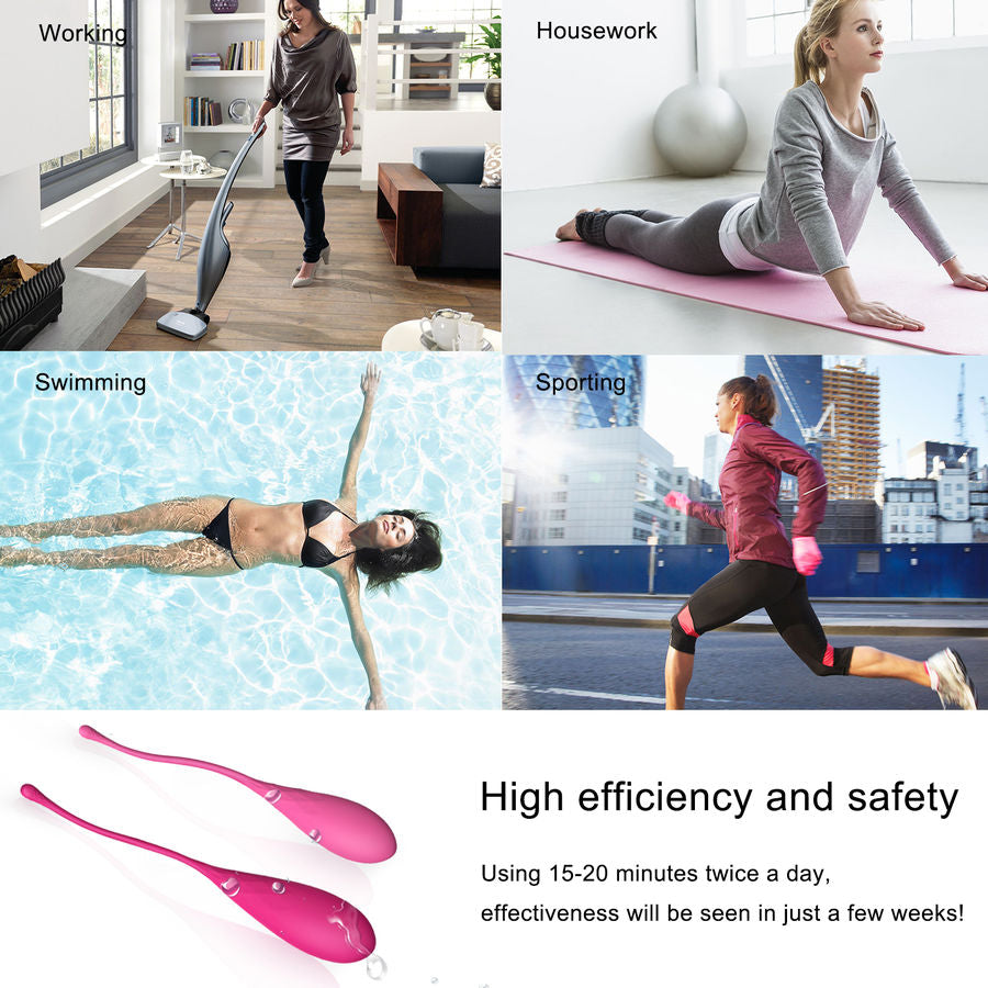 LESLIE - KEGEL FIT BÄCKENMUSKELSET 6 VIKTER
