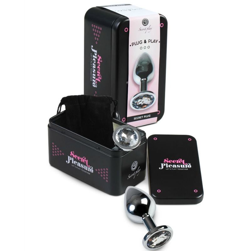 SECRETPLAY - PLUG ANAL TRANSPARENT ALUMINUM 8 CM - Kink&Play