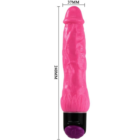 BAILE - FÄRGGLAD SEX REALISTISK VIBRATOR ROSA 24 CM