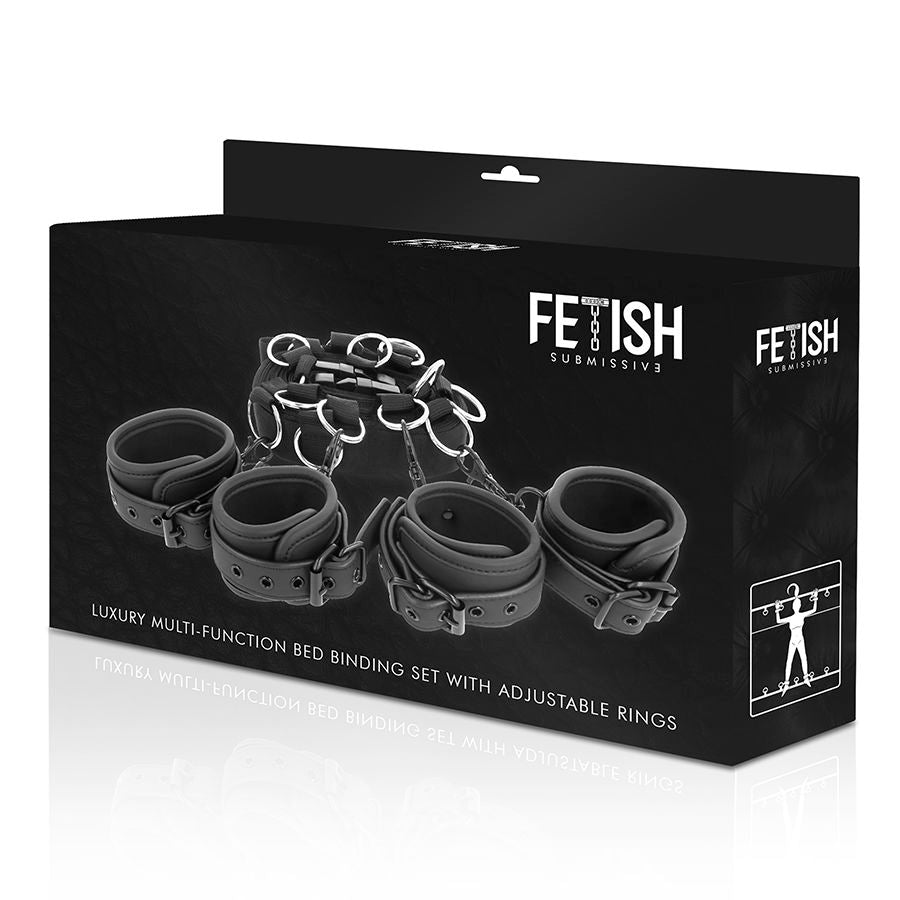 FETISH SUBMISSIVE - LUXURY BED TIES SET WITH NOPRENE LINING - Kink&Play
